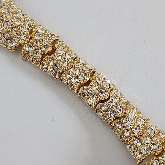 Vintage Long Gold Textured Articulated Cat Brooch Pin - Picture 5 of 10